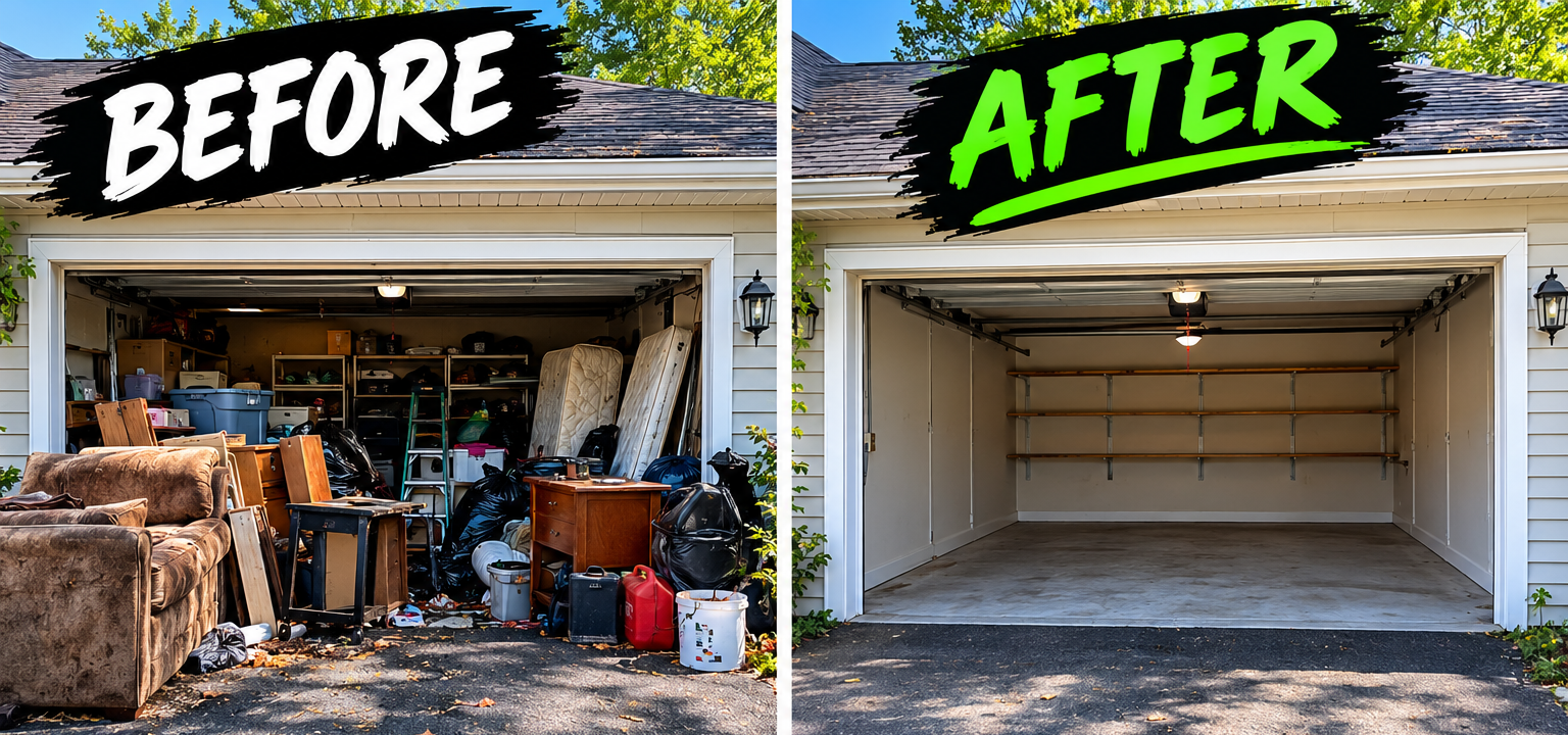 2-car garage cleanout
